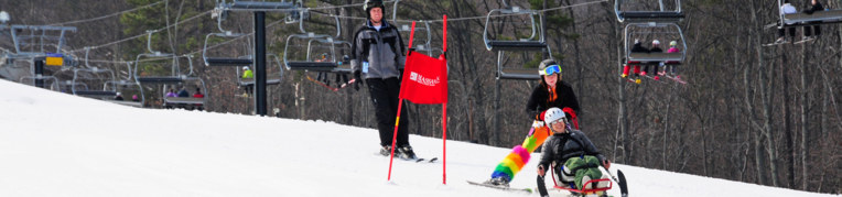 Therapeutic Adventures helps individuals with disabilities ride the ski slopes at Massanutten Resort