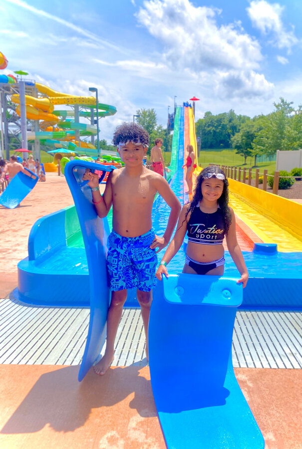 Two guests at the Outdoor WaterPark
