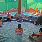 Guest enjoy kid-free hot tub at Massanutten Indoor water park