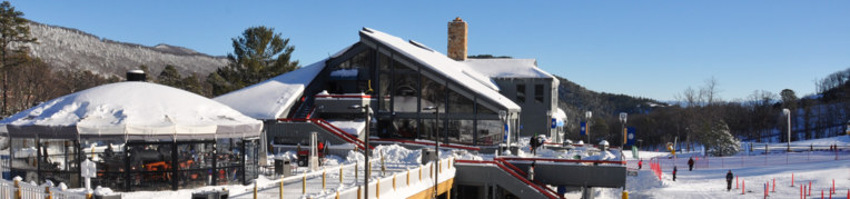 Snow Sports Ski Lodge at Massanutten Resort during winter
