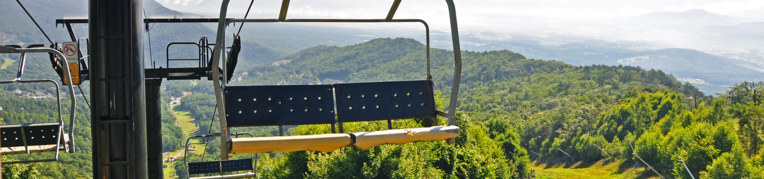A scenic chairlift ride at Massanutten Resort