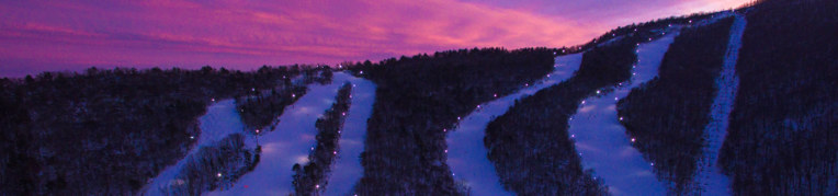 The Massanutten ski slopes at sunset