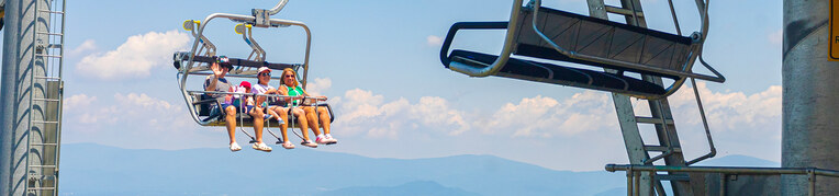 A scenic chairlift ride at Massanutten Resort