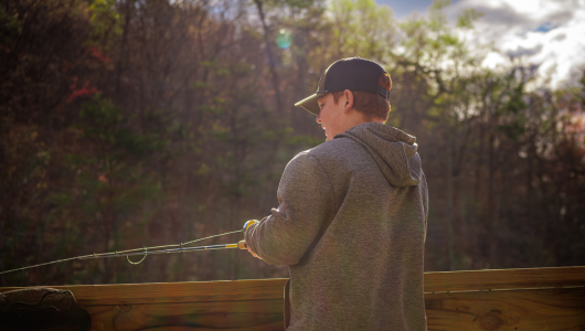 A Boy Fishing at Painters Pond