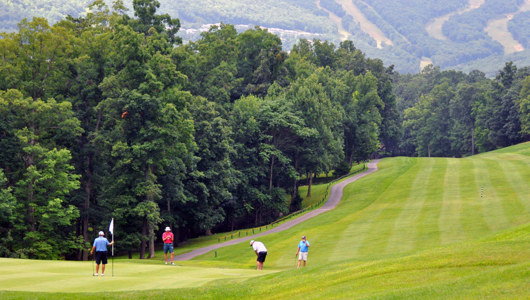 Mountain Greens Golf Course at Massanutten Resort in the spring