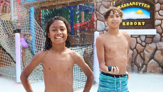 Two boys at the Massanutten Indoor WaterPark