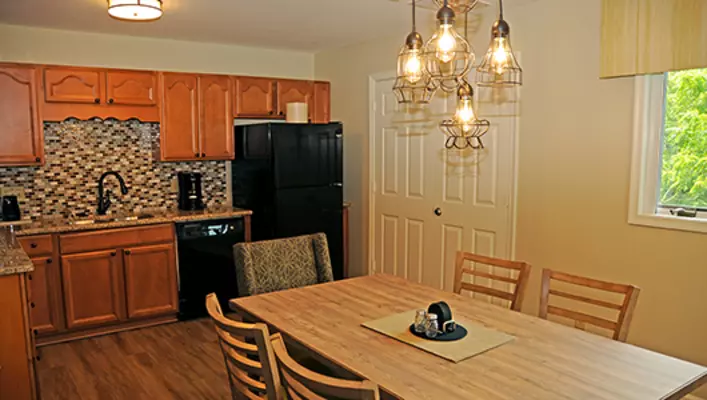 Interior photo of Woodstone Meadows condo kitchen