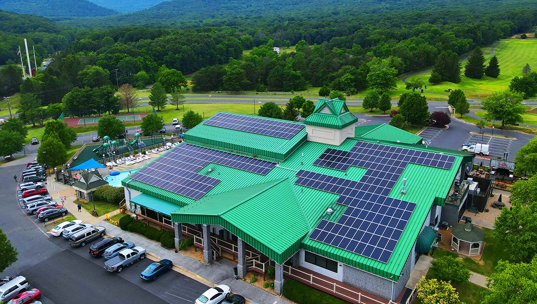 Woodstone building solar array